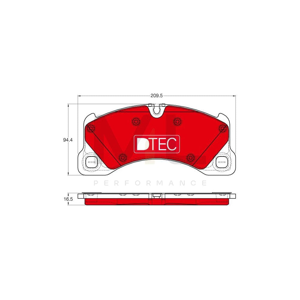 TRW Dtec Cotec Gdb1969Dte Brake Pad Set Prepared For Wear Indicator