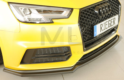 Rieger 00055550 Audi B9 F4 Front Splitter (A4 & S4) 2 | ML Performance UK Car Parts