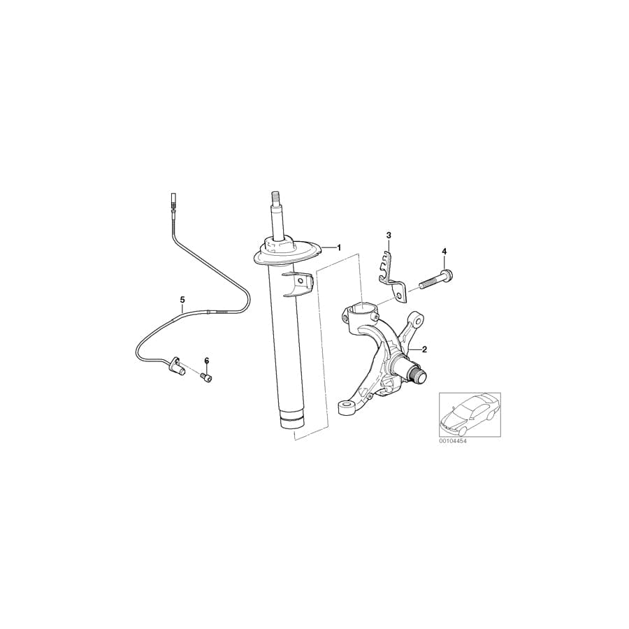 Genuine BMW 31316761894 E85 Front Right Spring Strut (Inc. Z4)