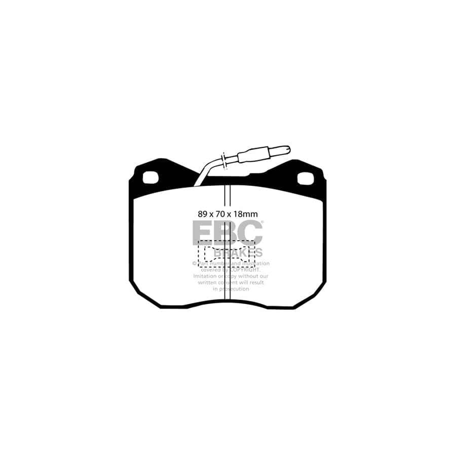 EBC PDKF1586 Peugeot Talbot Ultimax Front Brake Pad & Plain Disc Kit - ATE Caliper (Inc. Peugeot 504, 505, 604 & Tagora) 2 | ML Performance UK Car Parts