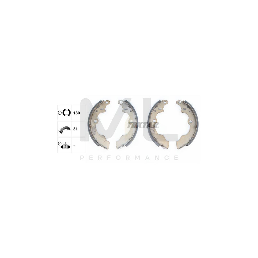 TEXTAR 91046800 Brake Shoe Set for SUZUKI Alto II (CA71) without handbrake lever
