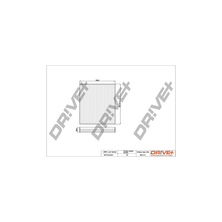 Dr!Ve+ DP1110.12.0121 Pollen Filter For Kia Optima