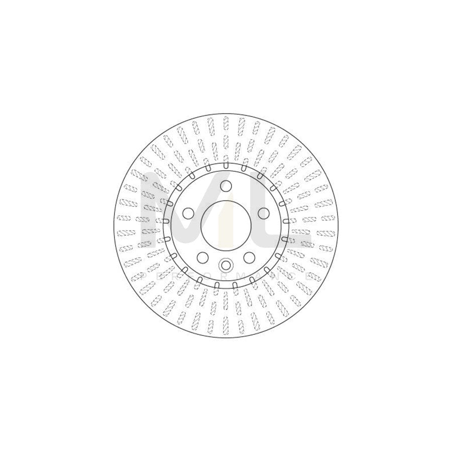 TRW DF6499S Brake Disc Vented, Painted  - 1 piece