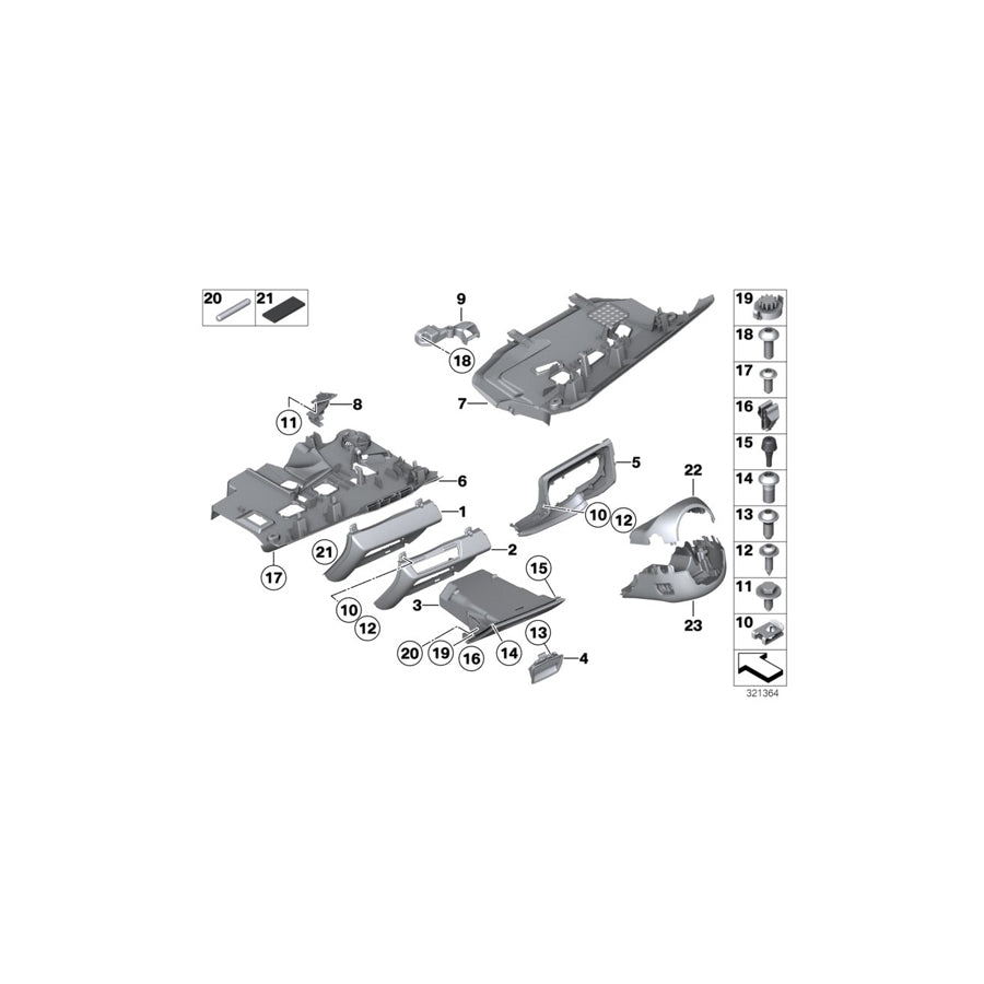 Genuine BMW 51459183130 F01 F04 F02 Folding Box, Driver's Side SATTELBRAUN (Inc. 750iX, Alpina B7L & Hybrid 7)
