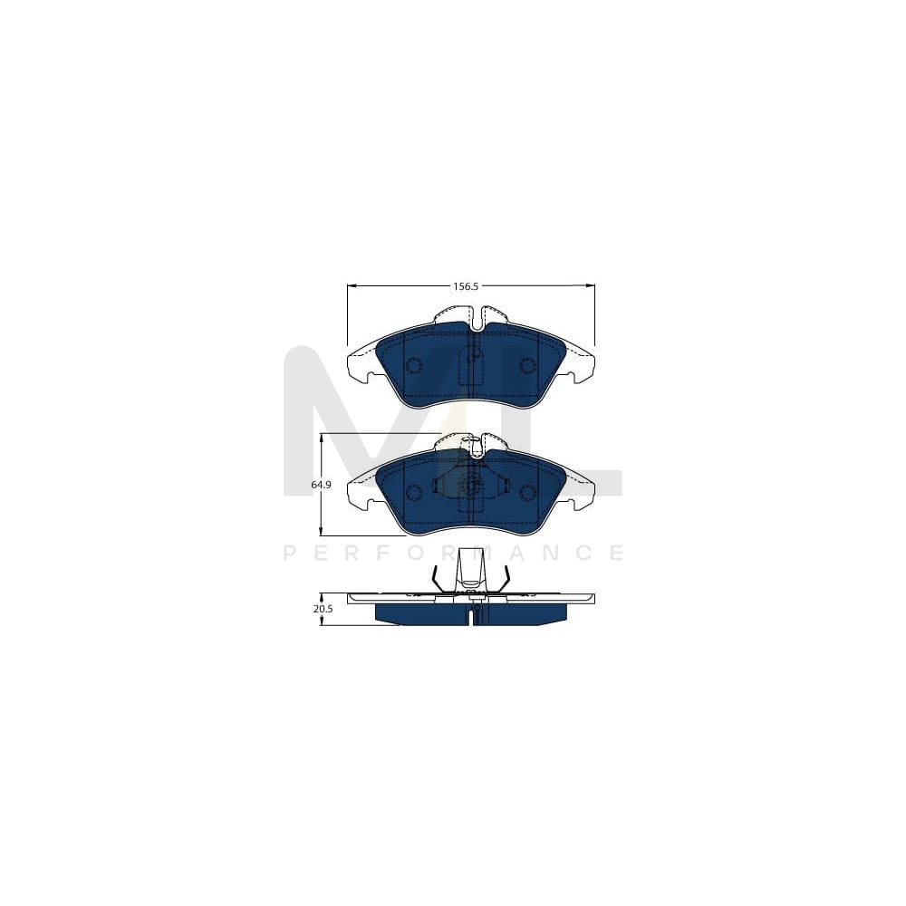 TRW Gdb1220Bte Brake Pad Set Prepared For Wear Indicator