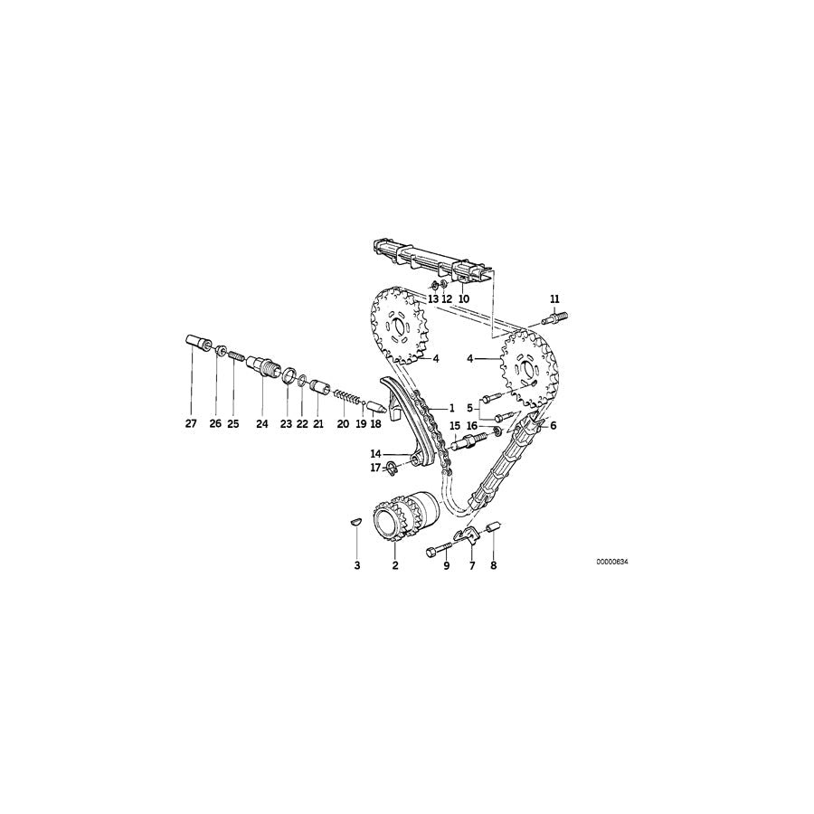 Genuine BMW 11311710156 E32 Bolt (Inc. 750iL, 750i & 750iLS)