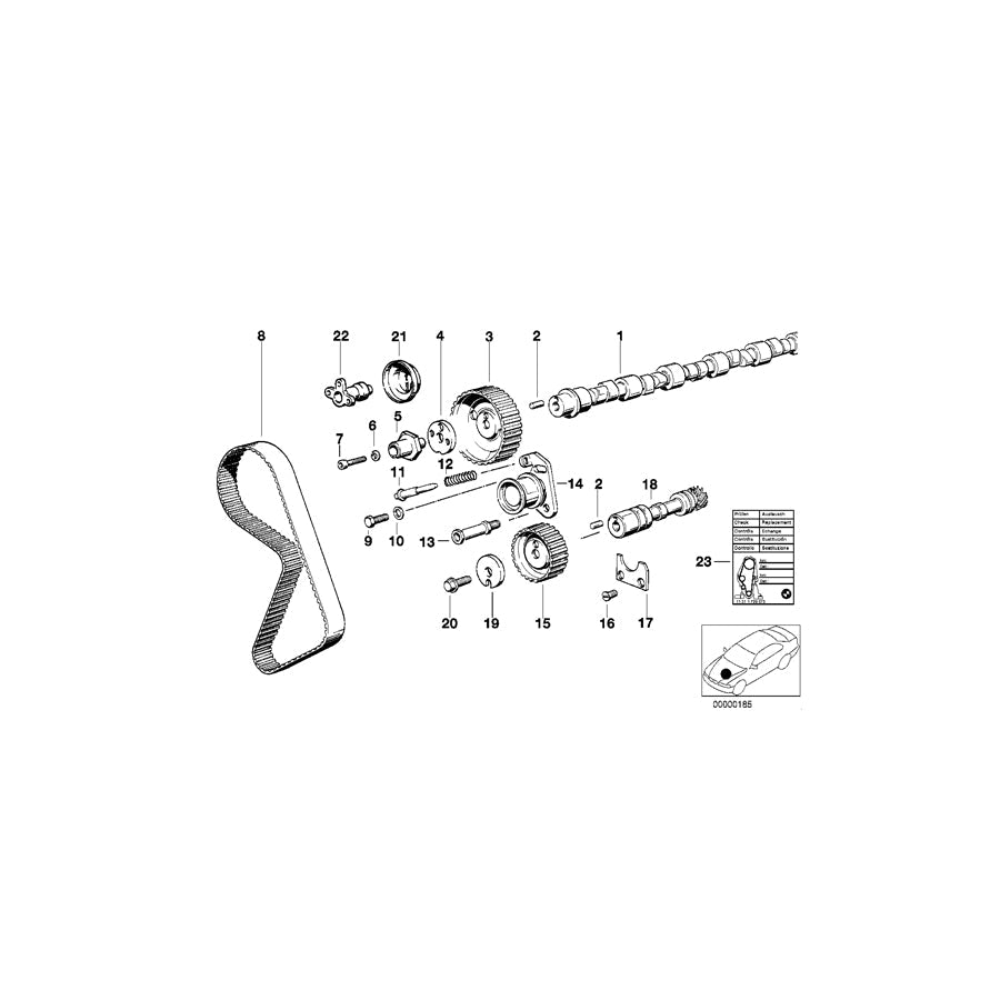Genuine BMW 11311708884 E28 Camshaft (Inc. 525e)