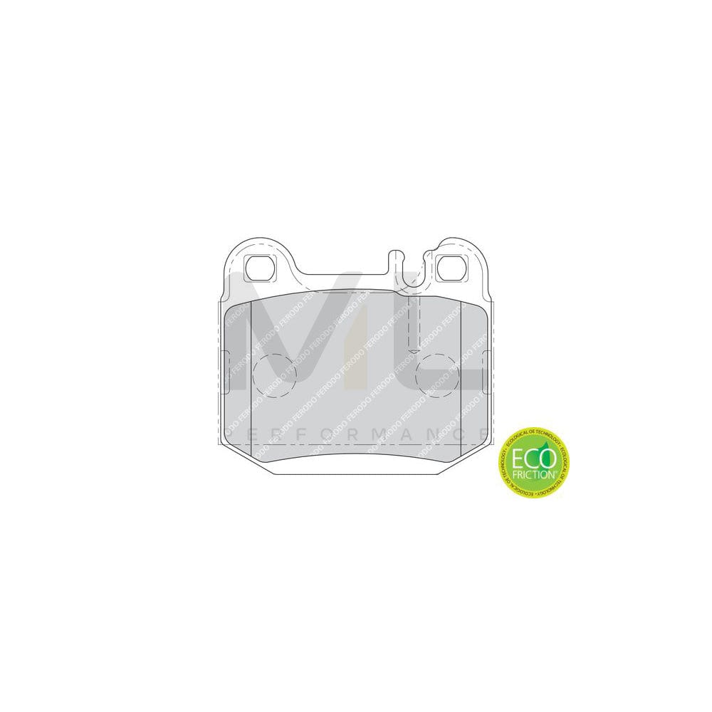 Ferodo Premier Eco Friction FDB1512 Brake Pad Set Prepared for Wear Indicator, Without Accessories