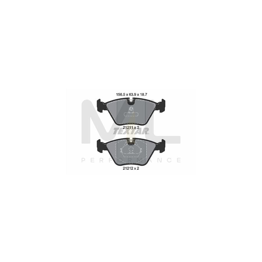 TEXTAR 2121102 Brake pad set prepared for wear indicator