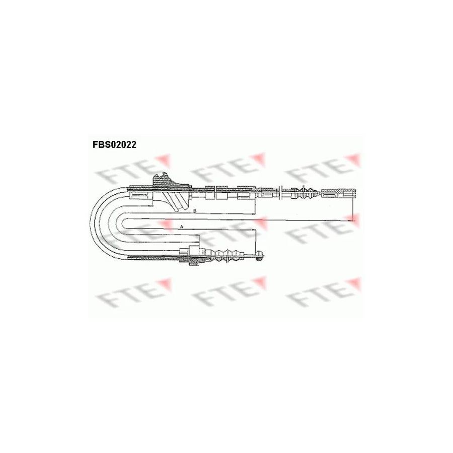 FTE Fbs02022 Hand Brake Cable for Audi 100