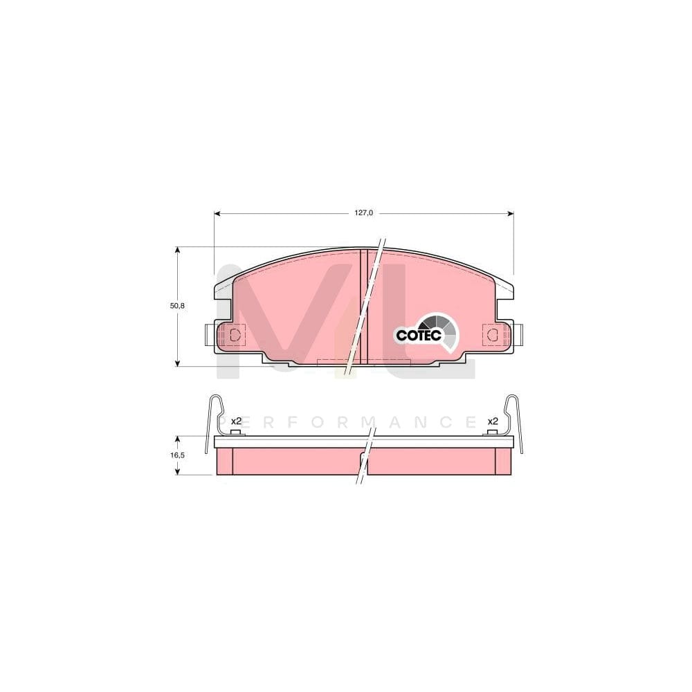 TRW Cotec Gdb870 Brake Pad Set With Acoustic Wear Warning