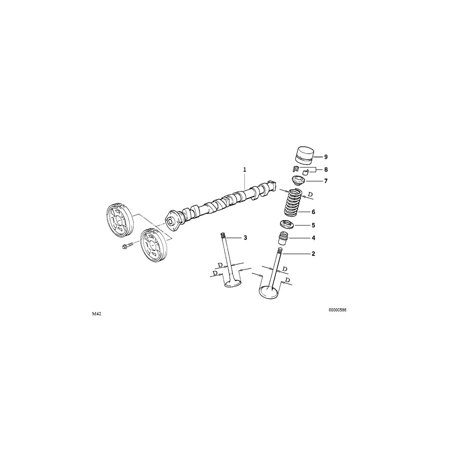 Genuine BMW 11311734118 E36 Inlet Camshaft (Inc. 318i, 318is & 318ti)