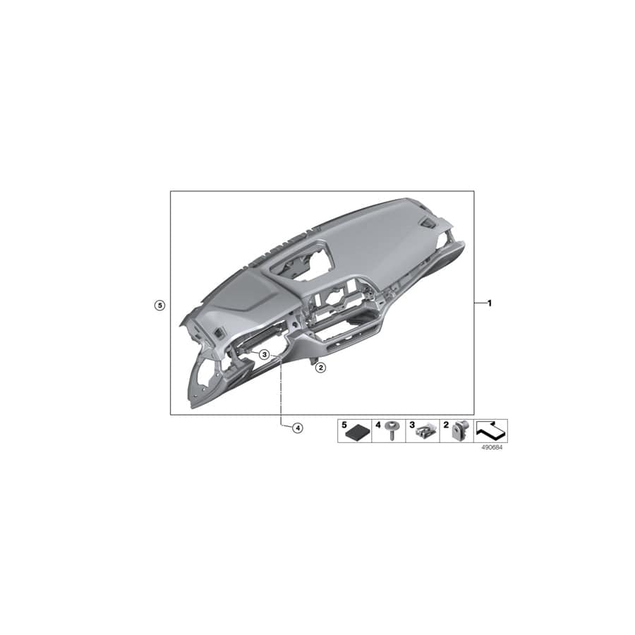Genuine BMW 51459476399 G20 G21 Instrument Panel Headup Display SCHWARZ/OYSTER (Inc. 330e, 320dX & 320d)