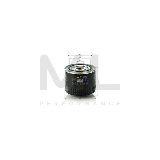 MANN-FILTER W 914/26 Oil Filter Spin-on Filter