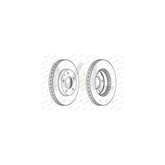 Ferodo Premier DDF738 Brake Disc Vented, Without Bolts/Screws  - Pair