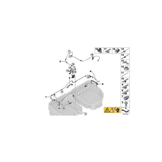 Genuine BMW 61279453978 G11 G12 G01 Communications Wiring Harness (Inc. 330e, 745eX & 530e)