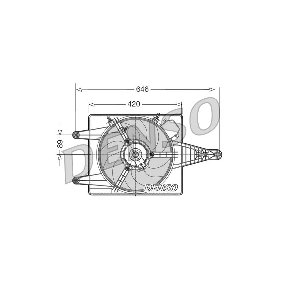 DENSO DER01010 Fan, Radiator for Alfa Romeo 156