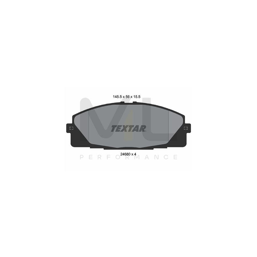 TEXTAR 2468001 Brake pad set not prepared for wear indicator