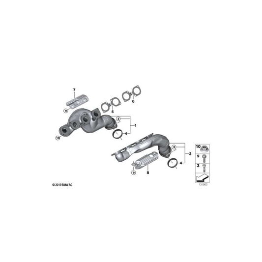 Genuine BMW 11627532925 E53 Heat Resistant Plate ZYL.5-8 (Inc. X5 4.8is)