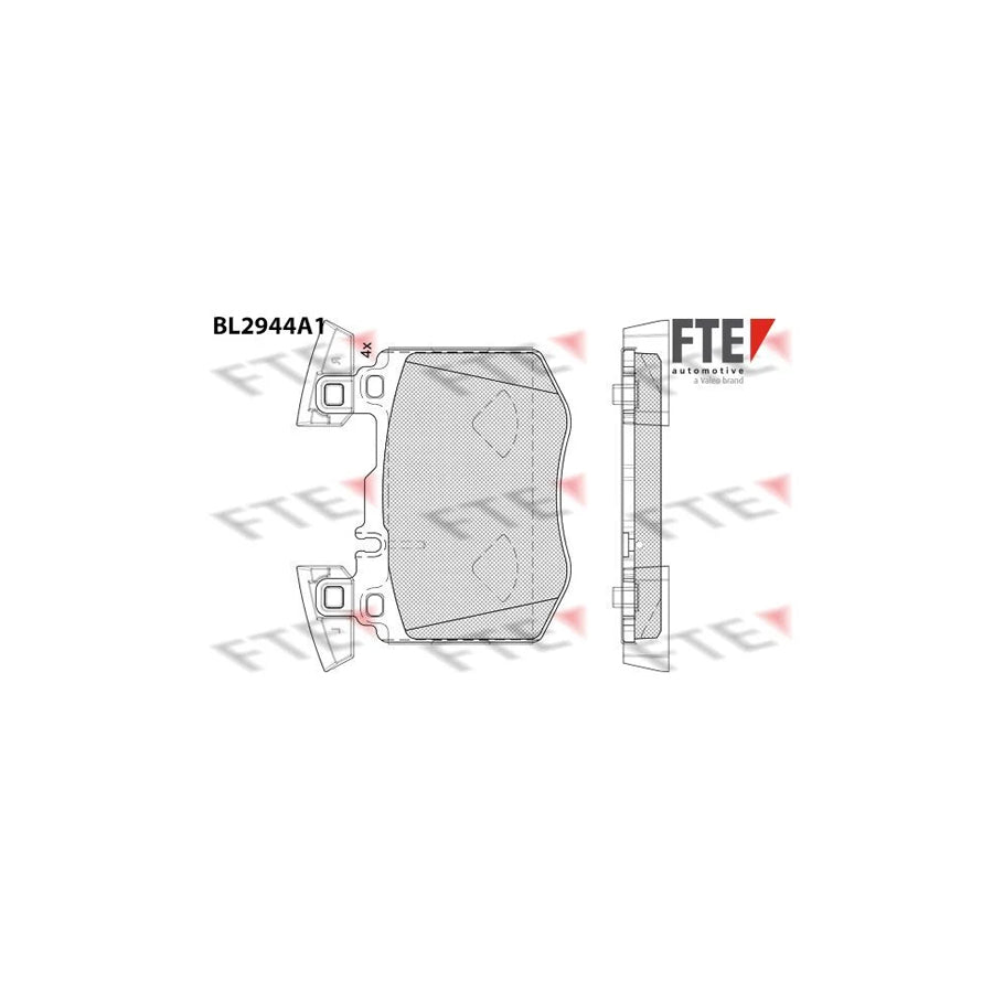 FTE Bl2944A1 Brake Pad Set Suitable for Mercedes-Benz Glc