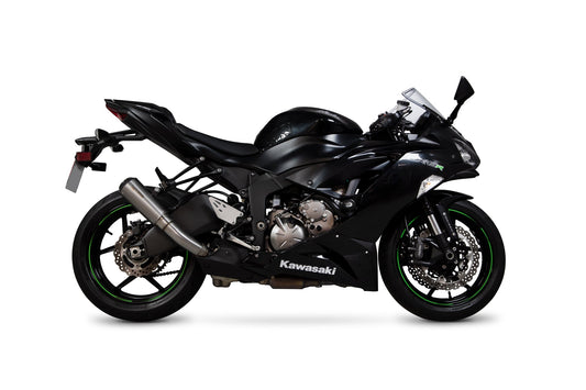 Scorpion PKA129TEO Kawasaki Red Power Slip-On - Titanium Sleeve (Ninja ZX-6R / Ninja ZX-636) | ML Performance UK UK