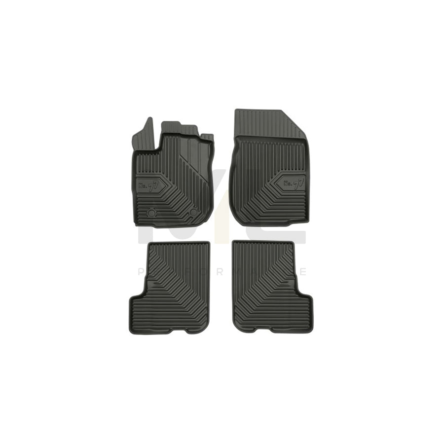FROGUM Tailored 77408746 Floor mat set for DACIA Sandero II Elastomer, Front and Rear, Quantity: 4, Black, (LHD)