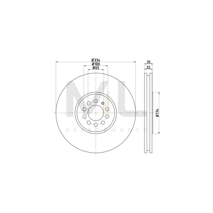 TEXTAR OE-Line 92161510 Brake Disc Internally Vented, Coated, High-carbon, without wheel hub, without wheel studs