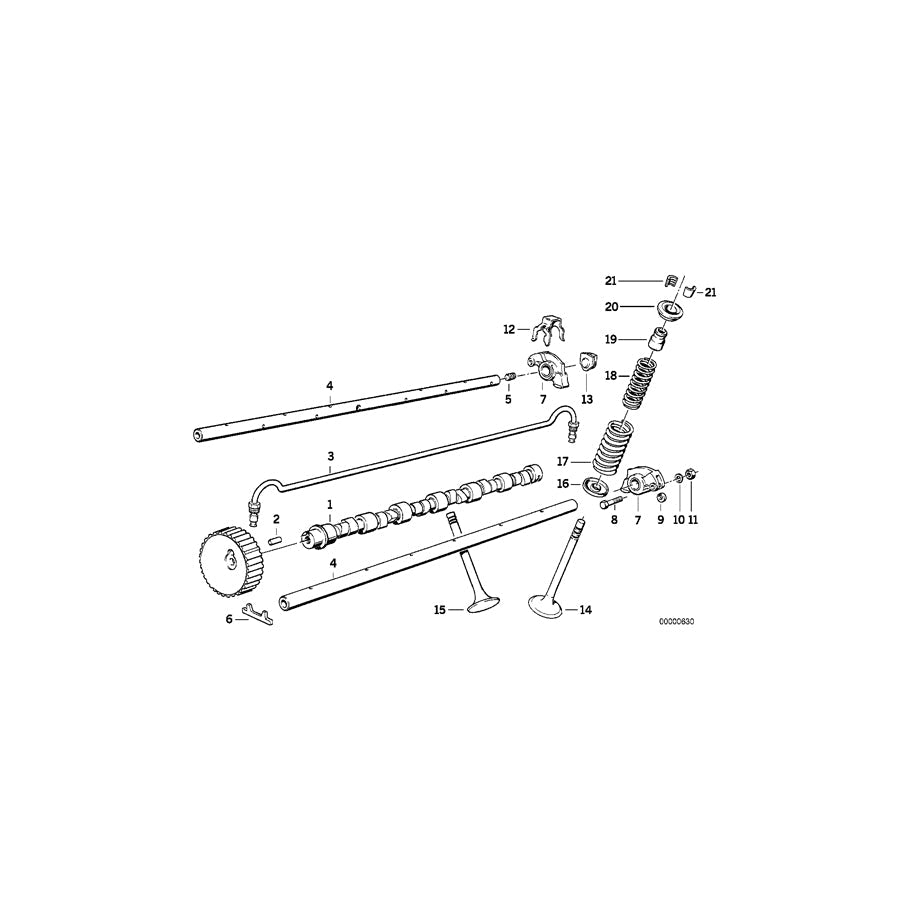 Genuine BMW 11311716139 E30 E34 E28 Camshaft (Inc. 320i & 520i)