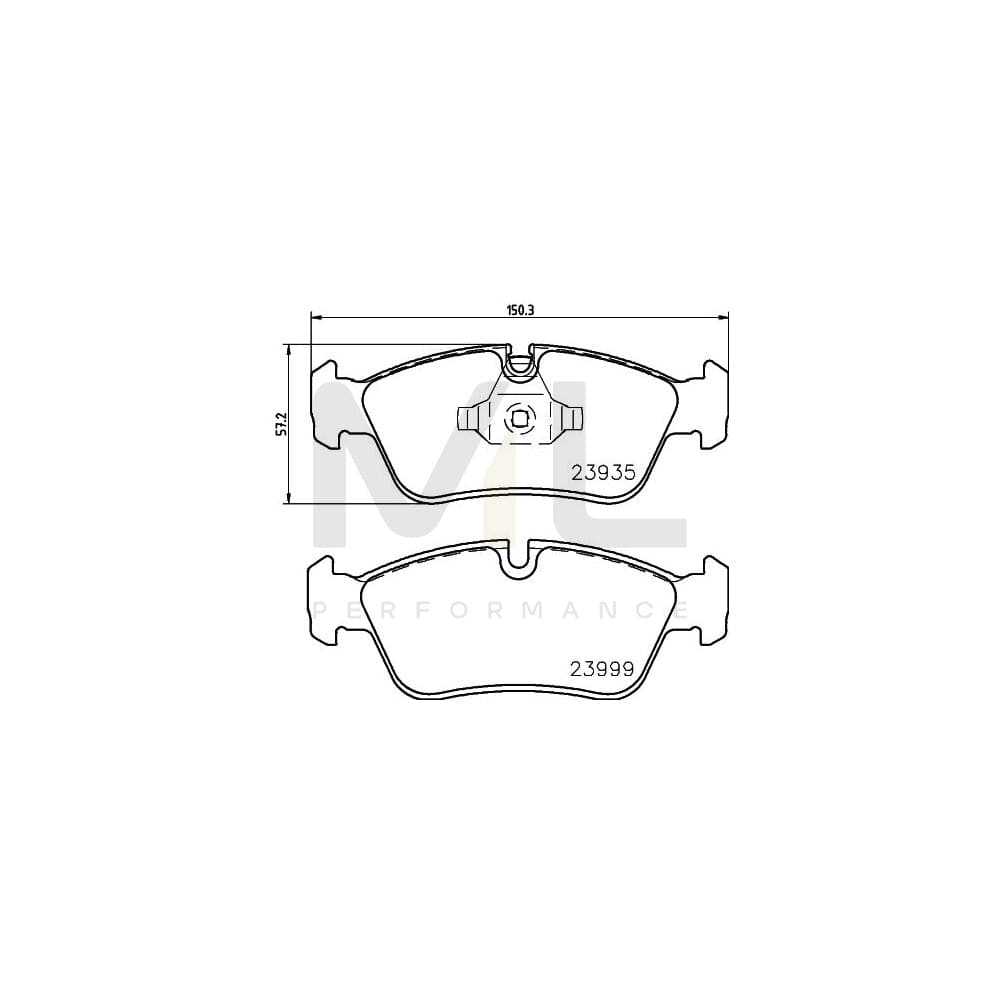 Hella 8DB 355 011-281 Brake Pad Set Prepared For Wear Indicator | ML Performance Car Parts