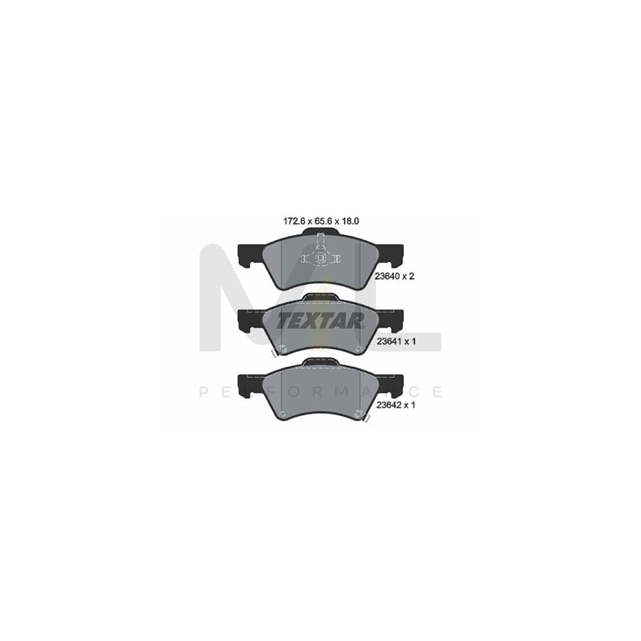 TEXTAR 2364001 Brake pad set with acoustic wear warning