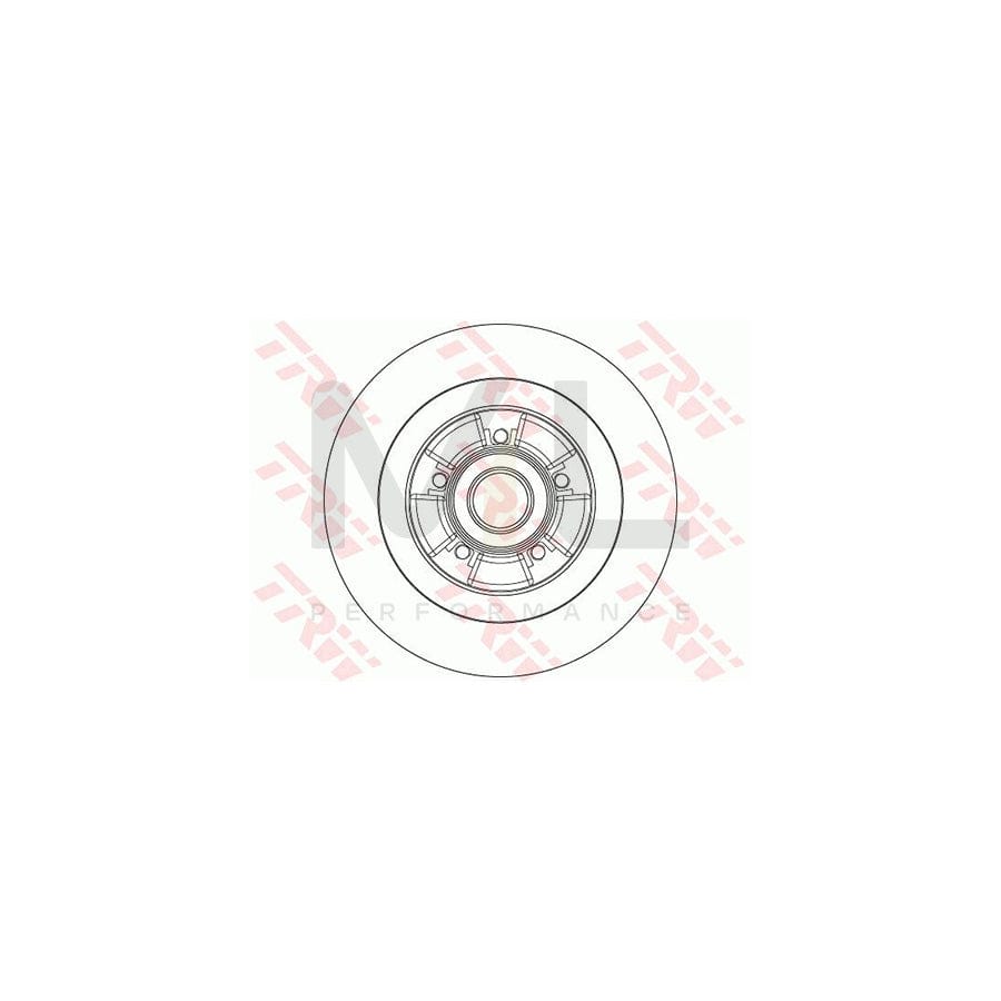 TRW DF6202BS Brake Disc Solid, with ABS sensor ring, with wheel bearing  - 1 piece