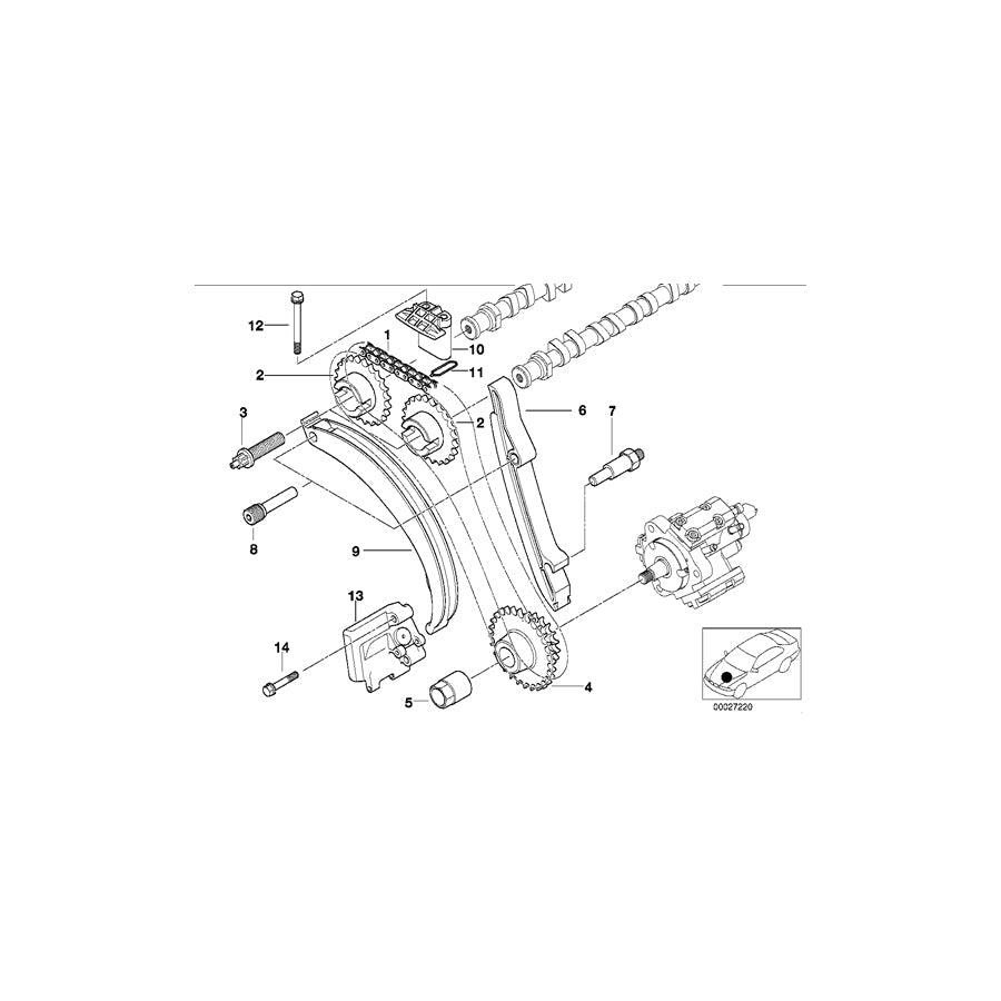Genuine BMW 11312247332 E39 E46 E53 Chain Tensioner (Inc. 730d, 330d & 525d)