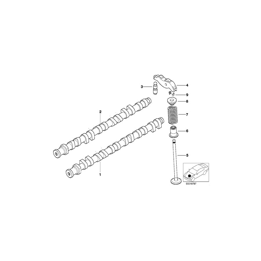 Genuine BMW 11312246698 E38 E46 E53 Inlet Camshaft (Inc. 330xd, X5 3.0d & 330d)