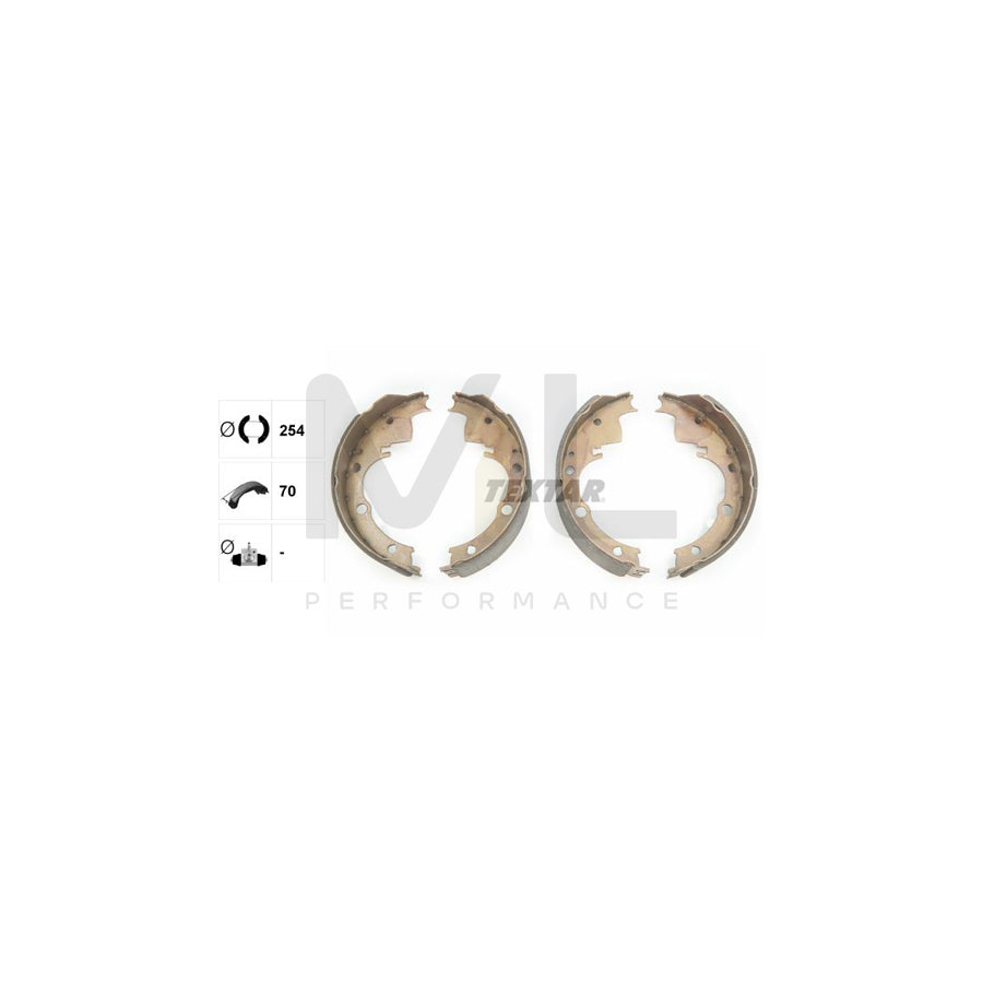 TEXTAR 91016100 Brake Shoe Set without handbrake lever