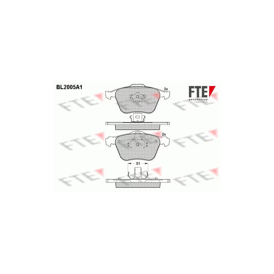 FTE Bl2005A1 Brake Pad Set for Volvo Xc90 I (C, 275)