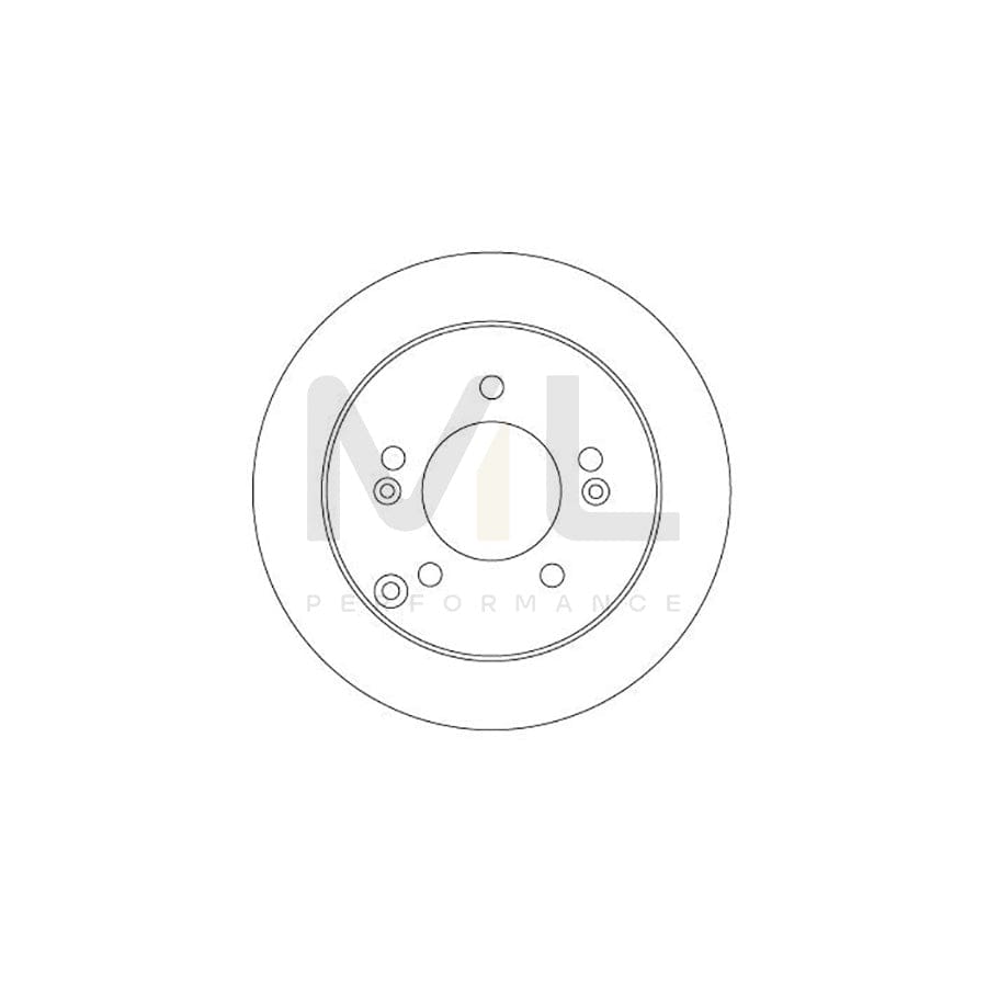 TRW DF6919 Brake Disc for KIA Magentis II (MG) Solid, Painted  - 1 piece