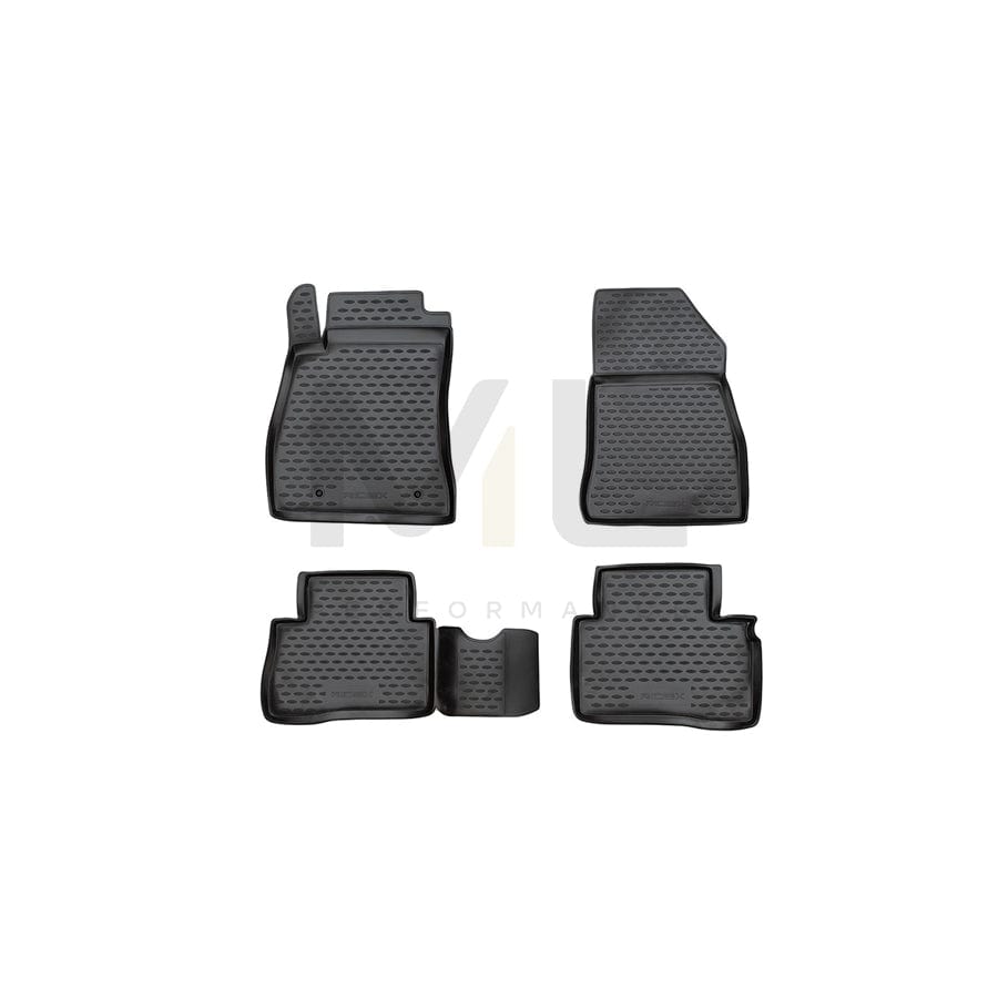 RIDEX Tailored 215A0407 Floor mat set for NISSAN Juke (F15) Elastomer, Front and Rear, Quantity: 4, Black