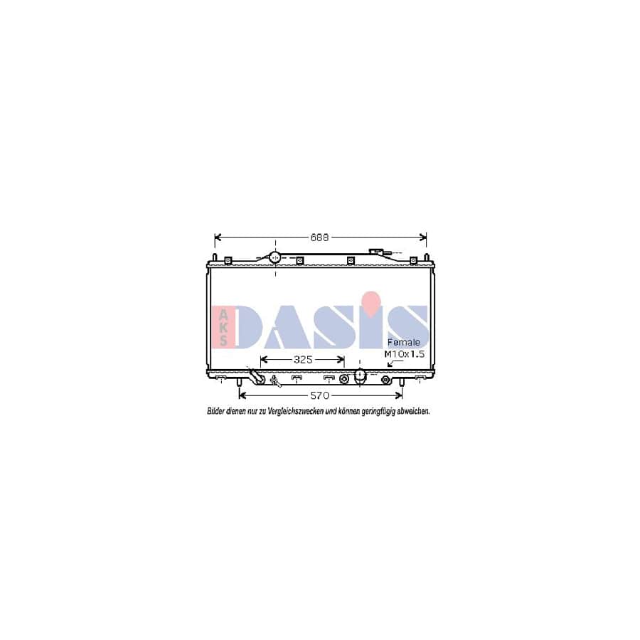 AKS Dasis 100041N Engine Radiator for Honda Stream I (Rn)