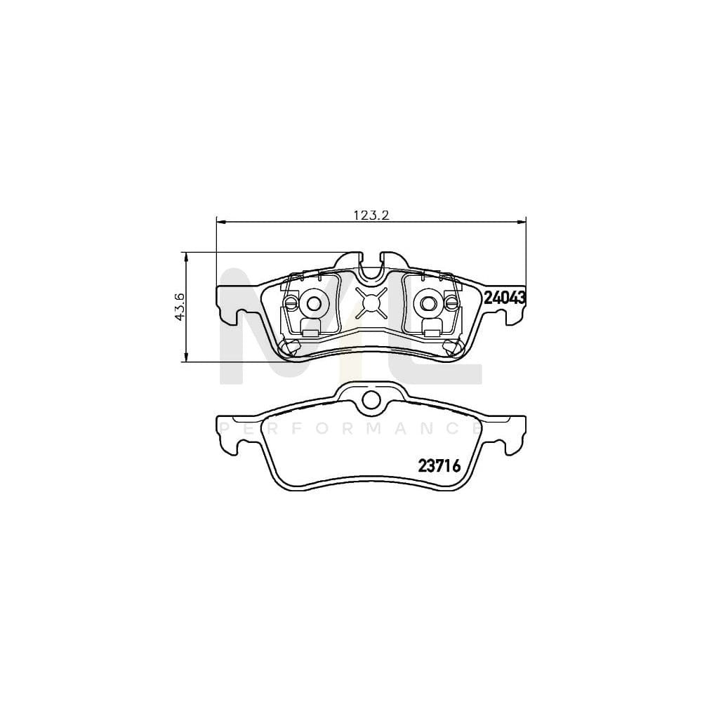 Hella 8DB 355 011-351 Brake Pad Set Prepared For Wear Indicator | ML Performance Car Parts
