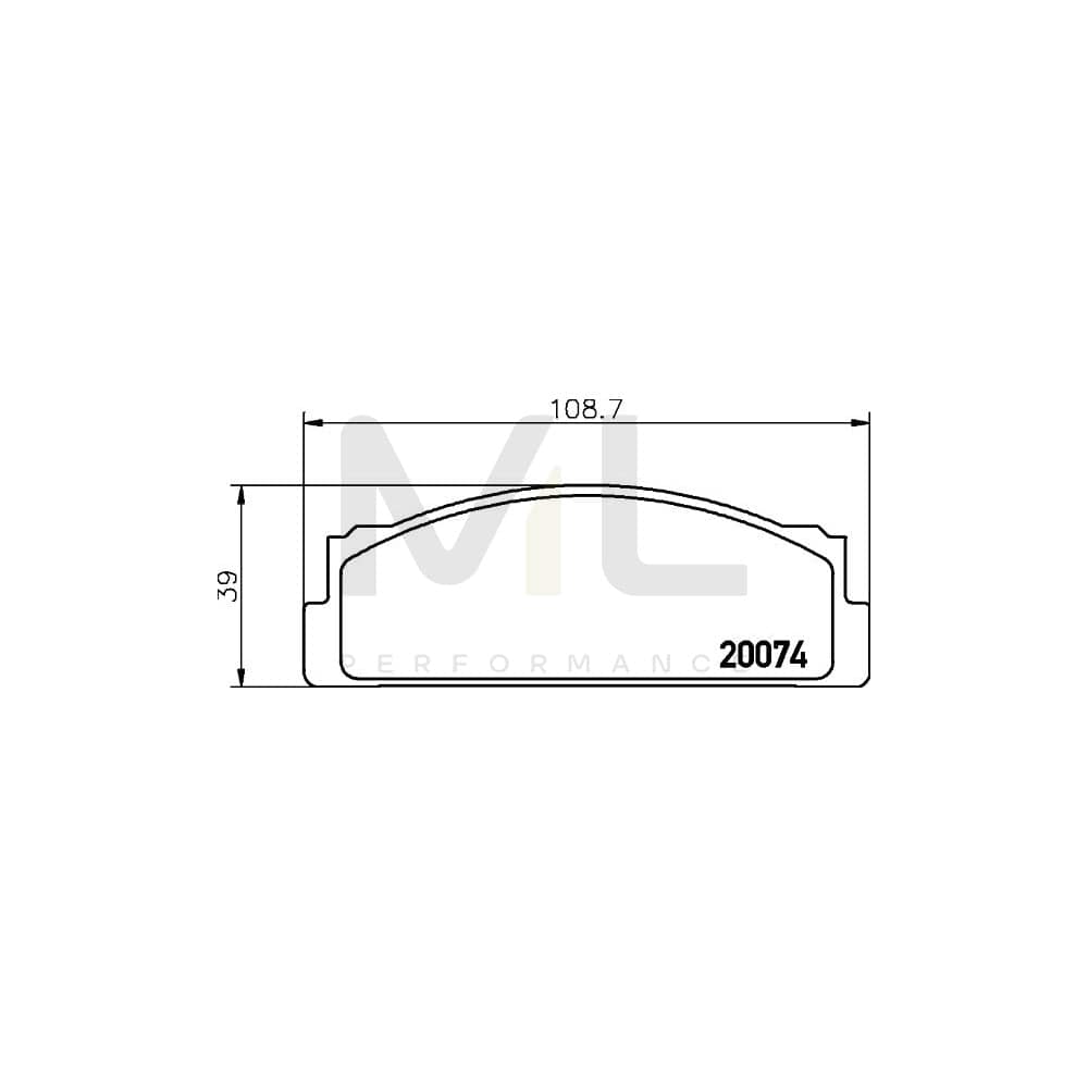 Hella 8DB 355 007-101 Brake Pad Set Not Prepared For Wear Indicator | ML Performance Car Parts