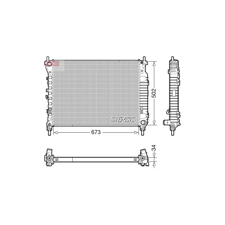 DENSO DRM20125 Engine Radiator for Opel Antara (L07)