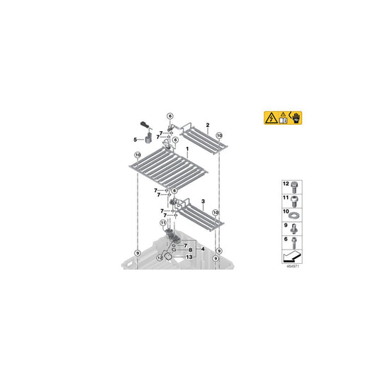 Genuine BMW 61278632540 F30 Radiator High-Voltage Batt.Top Front (Inc. 330e)