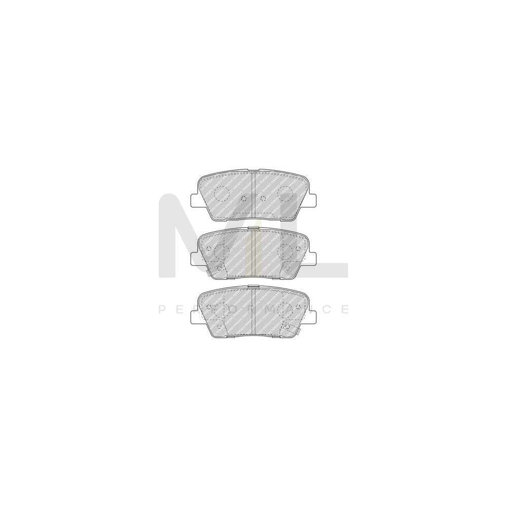 Ferodo FDB4391 Brake Pad Set With Acoustic Wear Warning, Without Accessories