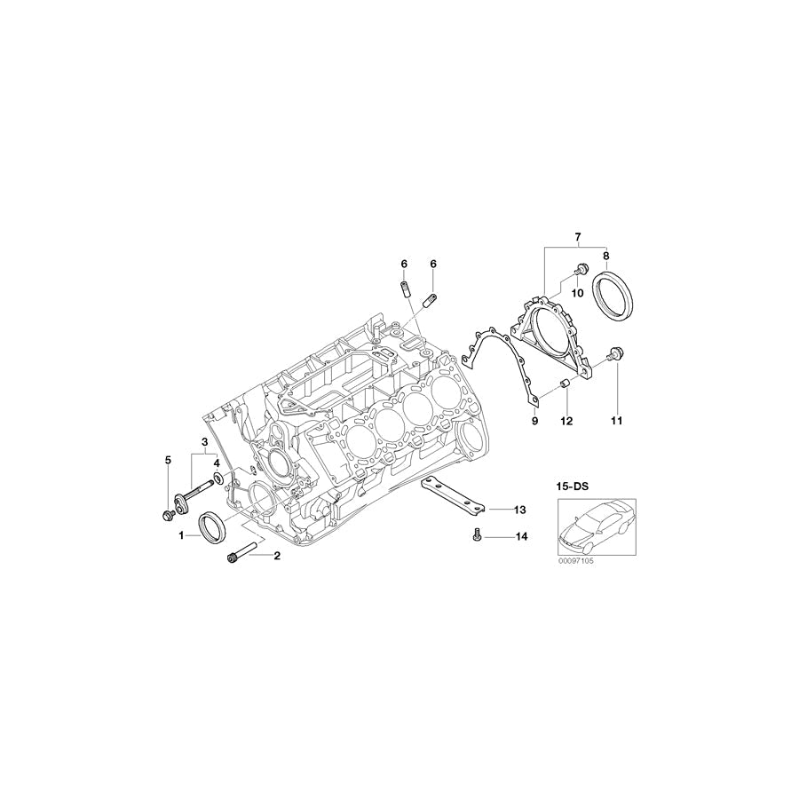 Genuine BMW 11312248433 E38 E65 Bolt M16X1,5 (Inc. 740d)