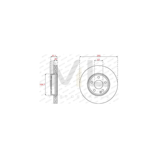 Ferodo DDF2760C Brake Disc Vented  - Pair