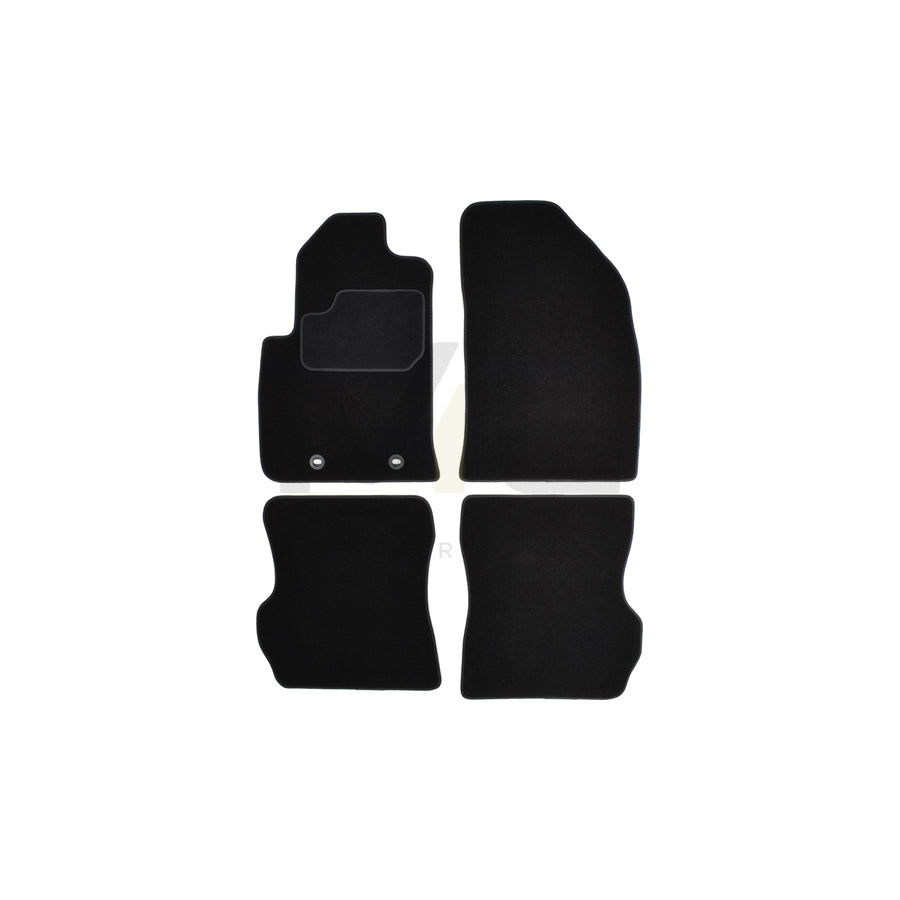 CUSTOPOL Tailored 122843 Floor mat set for FORD Fusion Estate (JU2) Textile, Front and Rear, Quantity: 4, Black