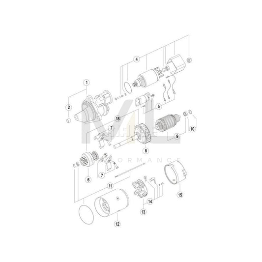 MAHLE ORIGINAL MS 65 Starter motor 12V 4,0kW, Teeth Quant.: 9 | ML Performance Car Parts