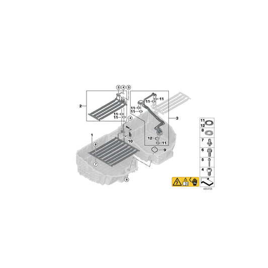 Genuine BMW 61278632538 G11 G30 Radiator High-Voltage Battery Top Right (Inc. 740Le, 330e & 530e)