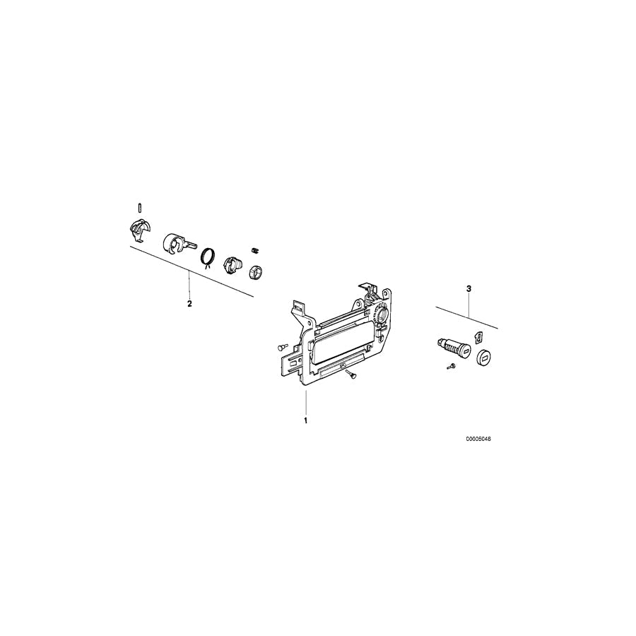 Genuine BMW 51218124293 E31 Repair Kit Lock Cylinder Left (Inc. 850Ci, 840i & 850CSi)