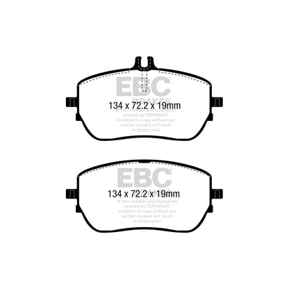 EBC DP42388R Mercedes-Benz W/V177 C/X118 W/H247 Yellowstuff Front Brake Pads - CBI Caliper 2 | ML Performance UK Car Parts